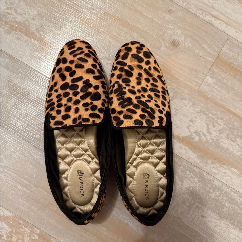 Birdies Tan and Black Leopard Flats
